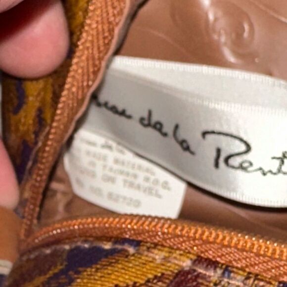 Oscar De La Renta toiletries bag/glasses/ bag organizer/small zip E/W vinyl bag - Picture 8 of 14